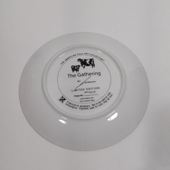 The American Folk Art Collection "The Gathering" Limited Edition Decorative Plat - Picture 9 of 9